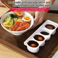ราคา YU พลาสติก 4 ช่อง Eggs Marinator กล่องสําหรับไข่ราเมนโฮมเมดเหมาะสําหรับการใช้งานในครัวและการเก็บรักษา (40228999168)