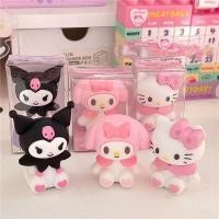 ราคา กบเหลาดินสอ ซิลิโคน รูปการ์ตูน Sanrio กบเหลาดินสอ ตัวการ์ตูน คุโรมิ คิตตี้ แบบมือหมุน เครื่องเขียน (40703306805)