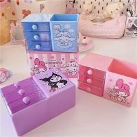 ราคา Sanrio กล่องเก็บเครื่องเขียน ที่ใส่ปากกาลิ้นชักนักเรียน ชั้นวางตั้งโต๊ะ กล่องเก็บของน่ารัก กล่องเก็บของ (27987264333)