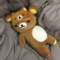 ราคา ใหม่น่ารักคดเคี้ยวเบียร์ท้องริลัคคุมะตุ๊กตาตุ๊กตานอนหมอนสาวของขวัญวันเกิด (55353867557)