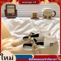 ราคา รองเท้ามาริยานJane ส้นเตารีด มีลูกปัดและเข็มขัดแบน (54957653225)