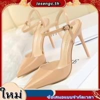 ราคา Bigtree Silver รองเท้าส้นสูงสุภาพสตรีจัดเลี้ยง Office Pointed Toe รองเท้าส้นสูง 10 ซม 4 นิ้ว (51407667281)