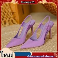 ราคา พร้อมส่ง รองเท้าส้นสูงลําลอง หัวแหลม สีชมพู แฟชั่นแฟรี่ สไตล์ฝรั่งเศส สําหรับสตรี 2022 (43579485401)