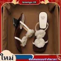 ราคา รองเท้าแตะส้นสูงแฟชั่นสายคาดผ้าฝ้ายส้นสูง3ซม (53707730599)