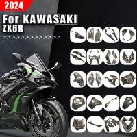 ราคา Kawasaki ZX 6R ZX6R 2024 อุปกรณ์เสริมรถจักรยานยนต์ 100 คาร์บอนไฟเบอร์ของแท้ 3K ฝาครอบป้องกันชุดแฟริ่งที่สมบูรณ์ (40624442285)