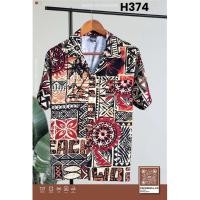 ราคา เตรียมส่งจากไทย เสื้อเชิ้ตผ้าไหม สไตล์ฮาวาย วินเทจ ฮาวาย H374 (25972147470)