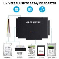 ราคา BTM USB3 0 อะแดปเตอร์ฮาร์ดไดรฟ์ USB to IDE สายฮาร์ดไดรฟ์พร้อมการสลับไฟสําหรับ 2 5 3 5 นิ้ว HDDs SSDs สายไฟอะแดปเตอร์ (53307375310)