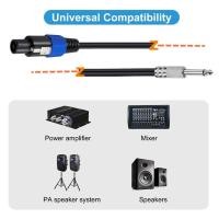 ราคา BTM Speakon Male Connector to 6 35mm 1 4 Male Mono TS Speakon Amplifier (53307371278)