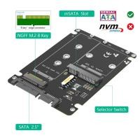 ราคา BTM M 2 NGFF Msata SSDs ถึง SATA3 0 2 5 นิ้วอะแดปเตอร์ 6Gps M 2 SSDs การ์ด HDD ดิสก์ไดรฟ์ (53257366493)