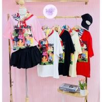 ราคา พร้อมส่ง เสื้อยืดผ้าคอตตอน งานป้ายเกาหลี แบรนด์ ZITONG เสื้อยืดคอกลมOversize แต่งอะไหล่พร้อมผ้าพันคอ (44362306566)