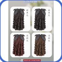 ราคา วิกผมหางม้า ผมลอนยาว แฮนด์เมด สีดํา สไตล์เรโทร สําหรับผู้หญิง (50657439631)