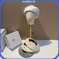 ราคา Vivienne หมวกเบเร่ต์ ผ้าถัก ขนกระต่ายนิ่ม ป้องกันหู ให้ความอบอุ่น แฟชั่นฤดูใบไม้ร่วง ฤดูหนาว (49657609941)