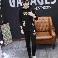 ราคา KP32 ชุดวอร์ม เสื้อ กางเกง แฟชั่น สีดำ (1525595901)