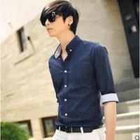 ราคา เสื้อเชิ้ตสีน้ำเงินสไตล์เกาหลี รุ่น JM11 (505711425)