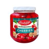 ราคา เชอร์รี่มาราชิโนมีก้าน ในน้ำเชื่อม Castella Maraschino Cherries With Stem ขนาด 2 kg (58157126136)
