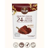 ราคา ทิวลิปผงโกโก้ไขมันสูง สีน้ำตาลแดงเข้มชนิดไขมันโกโก้ 24 ขนาด 440 กรัม (52656412692)