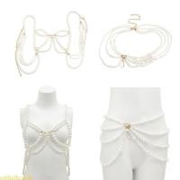 ราคา สายโซ่คล้องเอว ประดับไข่มุก สําหรับบิกินี่ ร่างกาย (25063946244)