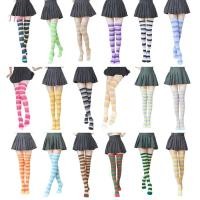 ราคา ถุงเท้ายาวถึงเข่า ลายทาง สีสันสดใส สําหรับผู้หญิง (19173481370)