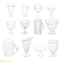 ราคา เวลา 12 ชิ้นถ้วยกาแฟมินิถ้วยขนาดเล็กพวงกุญแจหัตถกรรมถ้วยไอศกรีมถ้วยพลาสติก (53607307098)