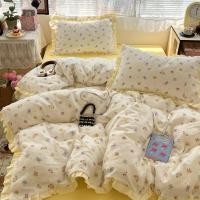 ราคา ชุดผ้าปูที่นอน 4 ชิ้น ผ้าคลุมเตียงลูกไม้ ปลอกผ้านวม ปลอกหมอน ผ้าปู ครบชุด 5 6 ฟุต สินค้าคุณภาพสูง 4ใน1 ผ้าปูเตียง กันไรฝ (44505743786)