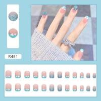ราคา 24ชิ้นเกาหลีสดเล็บปลอมแพทช์ประดิษฐ์กดบนสวมใส่เล็บปลอมที่ถอดออกได้เล็บมือปลอมเต็มปกเล็บเคล็ดลับใหม่ (41228814877)