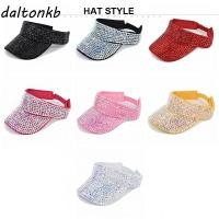 ราคา DALTONK Rhinestone หมวกผู้ชาย Simple Empty Top Diamond Beach หมวกกีฬาหมวกผู้หญิง (46607204378)