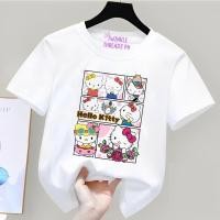 ราคา เสื้อคอลเลกชันHello Kitty ผ้าฝ้ายสแปนคุณภาพสูง ลายเด็กเพื่อน (58156097857)