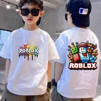 ราคา เสื้อเชิ้ตระบายอากาศเสื้อผ้าเด็กพิมพ์ลายโอเวอร์ไซส์ยืดRobloxเสื้อเด็กชายสำหรับหญิง (57655609740)