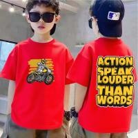 ราคา เสื้อยืดผ้าฝ้ายเด็กผู้ชาย อายุ 3 14 ปี unisex COD เสื้อพิมพ์แขนสั้น 90 150 ซม เสื้อยืดลายกราฟฟิก (55656318933)
