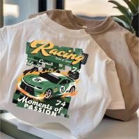 ราคา เสื้อยืดเด็กสุดเท่ ลายรถแข่ง ผ้าฝ้ายแท้ ทันสมัย หมายสำหรับ3 15ปี แขนสั้น (50706068460)