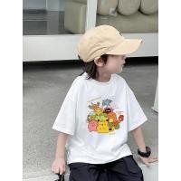 ราคา เสื้อยืดเด็ก 100 ฝ้าย แขนสั้น คอกลม หมาย 1 13 ปี (47504900475)