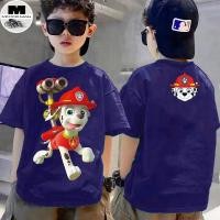 ราคา สไตล์แฟชั่น รวม Paw Patrol คอกลม แขนสั้น ชุดเด็ก ชุดดับเพลิง เสื้อยืดลาย Unisex HD (45654780303)