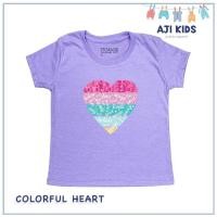 ราคา สีพาสเทล ลายกราฟฟิก หัวใจ พิมพ์ AJI น่ารัก สำหรับผู้หญิง (42828070599)