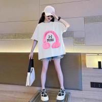 ราคา สำหรับเสื้อยืดโอเวอร์ไซส์ สไตล์เกาหลี พิมพ์ลายน่ารัก สำหรับเด็กผู้หญิง ทรงหลวม อายุ 3 12 ปี (42728770873)