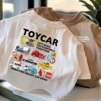 ราคา ลายรถพิมพ์ สบายสมัย ทรงหลวม คอกลมแขนสั้น เสื้อยืดเด็กผู้ชาย (54706106540)