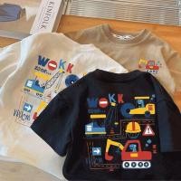 ราคา เสื้อเด็กผู้ชาย ลายการ์ตูนรถฤดูร้อน สี 3 เสื้อยืดแขนสั้น ผ้าฝ้ายแท้ พิมพ์เสื้อ (48803243321)