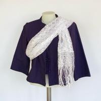 ราคา สไบลูกไม้ ขาว ดำ ใส่ไปวัด ไปทำบุญ คลุมไหล่ (48657555976)