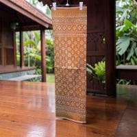 ราคา ผ้าถุงผ้าไทย สีน้ำตาล ลวดลายพิเศษ งานทอมือ (57307515249)