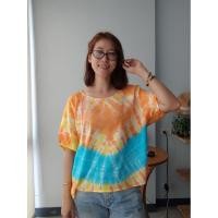 ราคา เสื้อคอปาดแขนตุ๊กตามัดย้อม (56107139417)