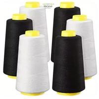ราคา STARYSWAY 402 ด้ายเย็บผ้า Cones Spool 3000yards ด้ายกางเกงยีนส์ DIY สีดําสีขาวอุปกรณ์เย็บผ้า Hand เย็บ (57506674843)