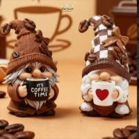 ราคา STARYSWAY Coffee Gnome ธีมกาแฟทํามือ Dwarf พร้อมถ้วยกาแฟ เรซิ่นเครื่องประดับคริสต์มาสกาแฟ Mini Desktop Decor (48706523898)