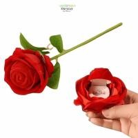 ราคา สตาร์เวย์ ฝูงกล่องแหวนกุหลาบ กํามะหยี่สีแดงแสดงกล่องดอกกุหลาบเทียม แฟชั่นผู้ถือเครื่องประดับกล่องของขวัญแหวนกล่องเครื่องประดับกํามะหยี่สีแดงวันวา (48957026623)