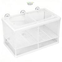 ราคา STARYSWAY Aquarium Fish Breeder กล่องถ้วยดูดพร้อมกล่องแยกพาร์ติชั่น การแยกปลาขนาดใหญ่สีขาว 3 ห้องตาข่ายไนลอน Breeder Hatchery ถังปลา (48957018163)