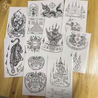 ราคา COD แทททู ยันต์ไทย tattooสติ๊กเกอร์รอยสัก กันน้ำ ยันต์ห้าแถว รอยสัก ลายสัก 15 วัน ศาสนาไทย เหมือนสักจริง (28687464833)