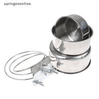 ราคา Springevenfree ชามสัตว์เลี้ยง สแตนเลส สุนัขและให้อาหาร อาหาร นก น้ํา จาน กรง ชาม ไทย (40378266781)
