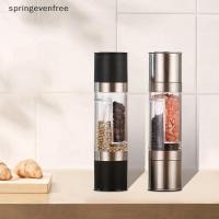 ราคา Springevenfree เกลือและพริกไทยเครื่องบด 2 In 1 คู่มือสแตนเลสเกลือพริกไทย Mills ปรับเซรามิคบดเครื่องเทศ Mill เครื่องมือห้องครัว th (47457604508)