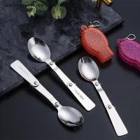 ราคา Springevenfree 304 สแตนเลสพับช้อนกลางแจ้งแบบพกพาสามพับช้อนส้อมเดินทางพับช้อนแบบพกพา Travel Tableware ห้องครัว th (51004932330)