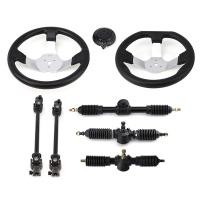 ราคา DIY Go Kart อะไหล่พวงมาลัยด้านหน้า 300 มม 320 มม 420 มม พวงมาลัยเกียร์ Rack Pinion 30T 14 มม คอลัมน์พวงมาลัย U ข้อต่อเพลา (29585360909)