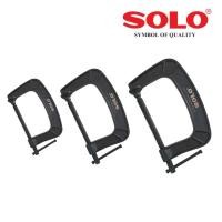 ราคา รุ่นใหม่ SOLO ปากกาตัวซี ซีแคลมป์ รุ่น No 3000 ขนาด 3 4 5 6 8 นิ้ว C Clamp ปากกาจับชิ้นงาน ปากกาตัวซี ปากกาจับชิ้น (27366972483)