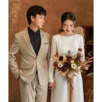 ราคา ชุดราตรียาวสีขาวแบบสลิมมิ่ง ดีไซน์จากฝรั่งเศส สำหรับพิธีสำคัญ (51504111451)